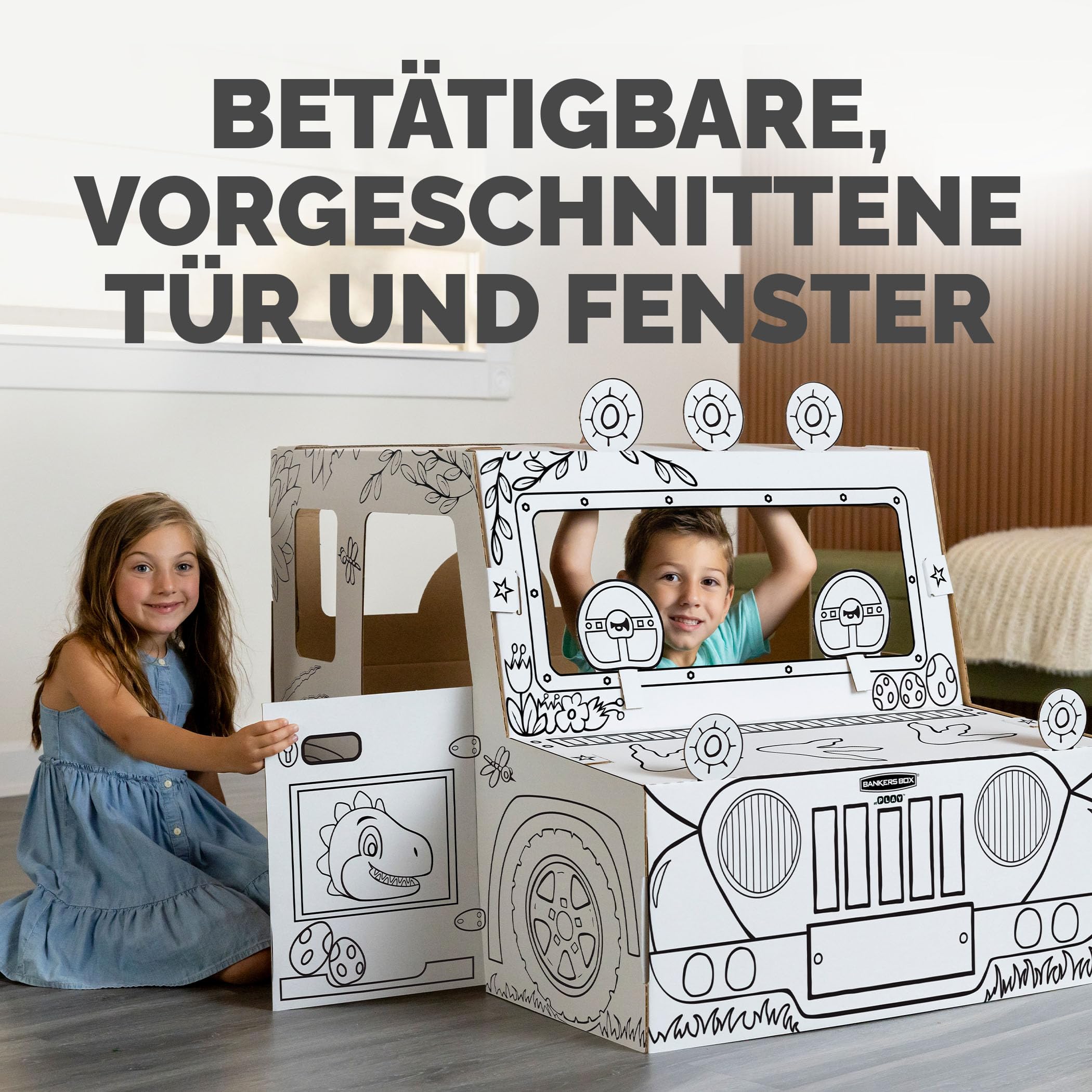 bankers-box-dinosaurier-truck-spielhaus-xl-aus-pappe-zum-ausmalen image 5