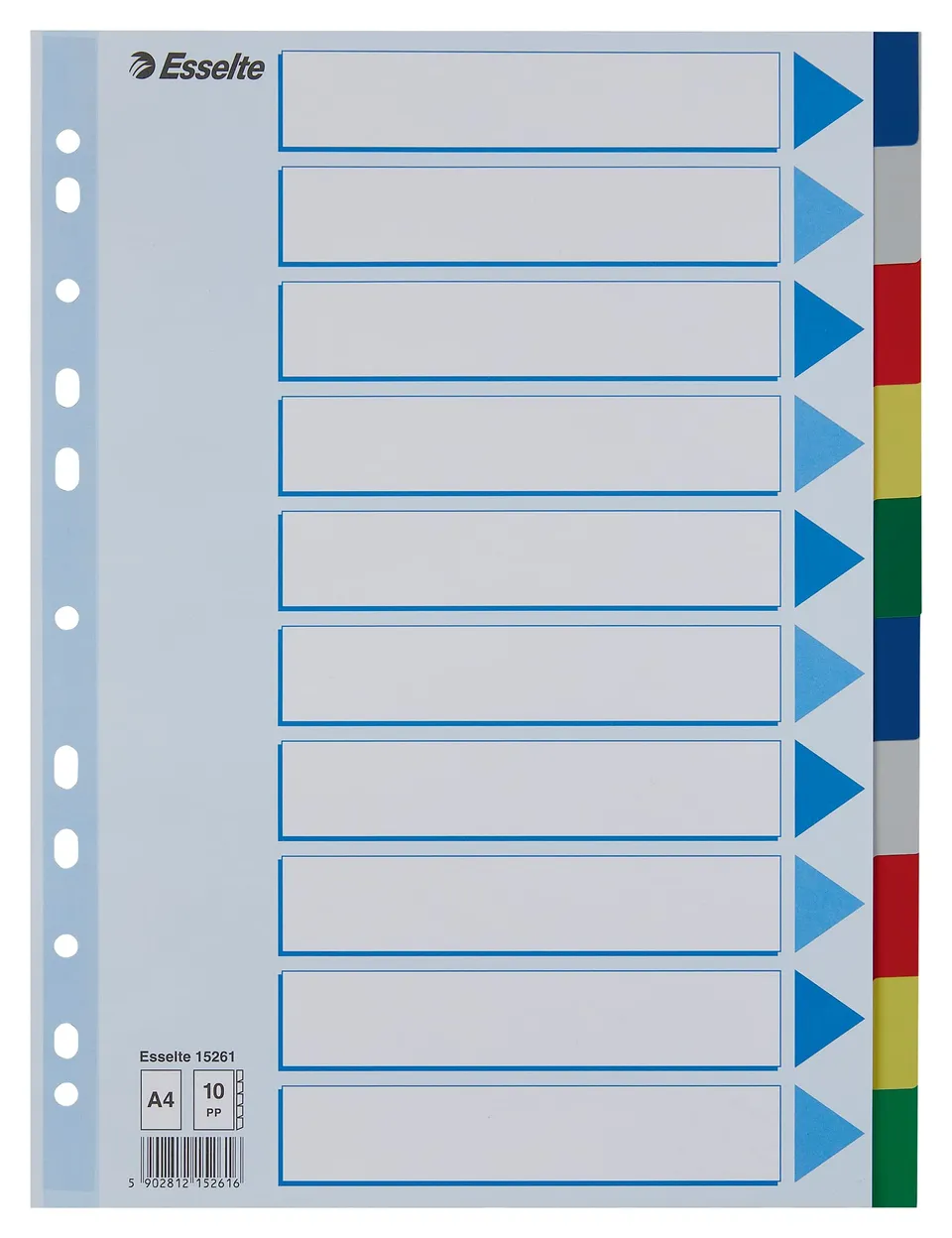 esselte-register-a4-10-taben-mehrfarbig-kunststoff image 1
