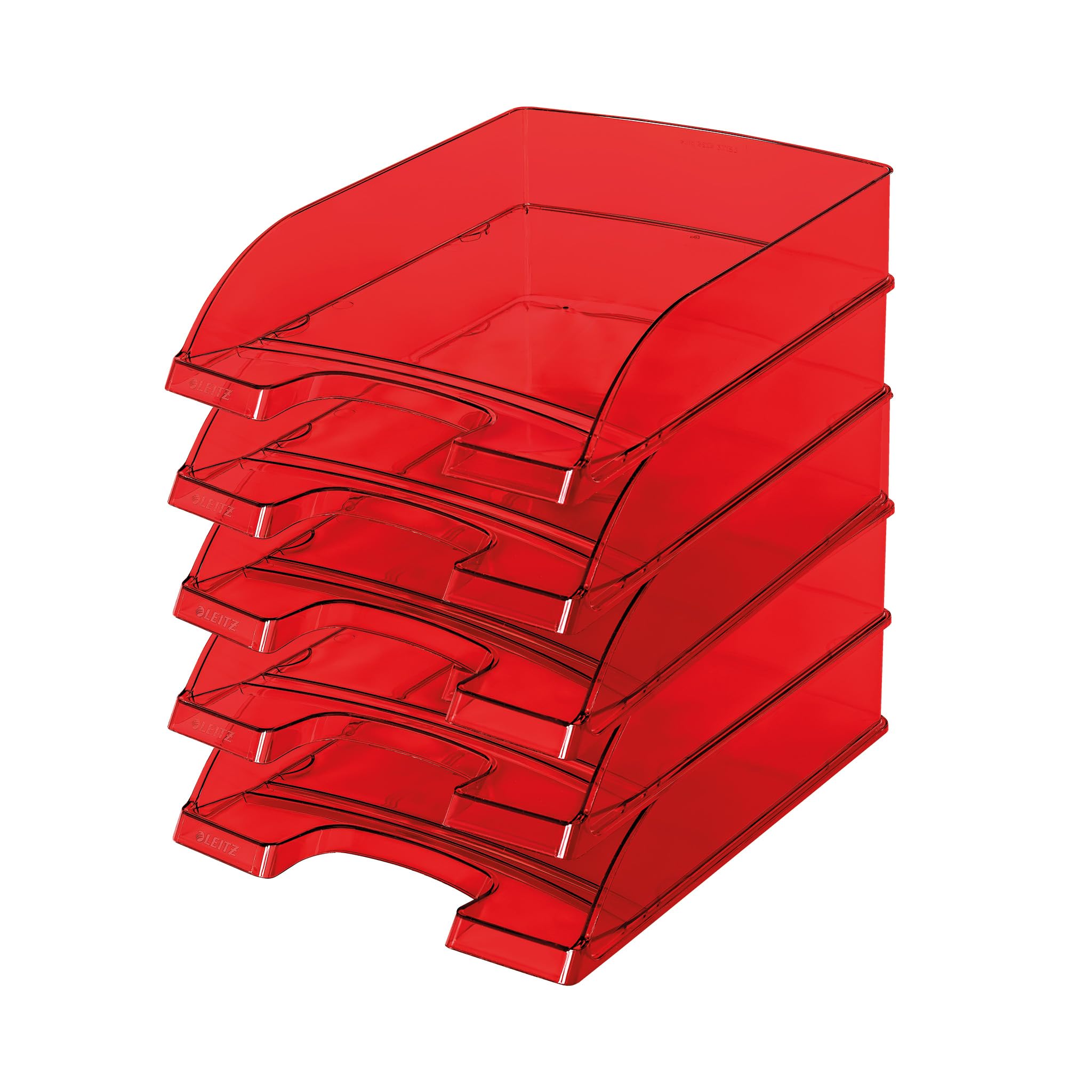 leitz-plus-briefkorb-standard-a4-glasklar-5er-pack-stapelbar image 4
