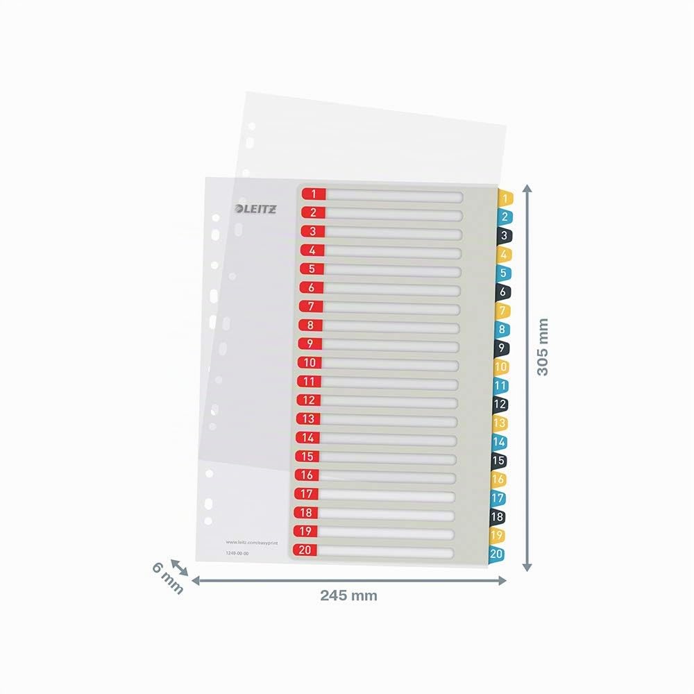 leitz-cosy-pc-beschriftbares-register-a4-1-20-mehrfarbig-12490000 image 4