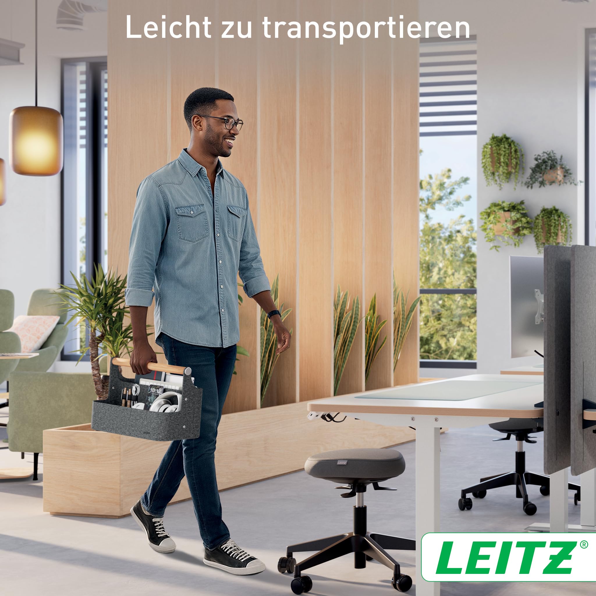 leitz-schreibtisch-organizer-mit-griff-filz-dunkelgrau-38-x-19-x-25-5-cm image 3