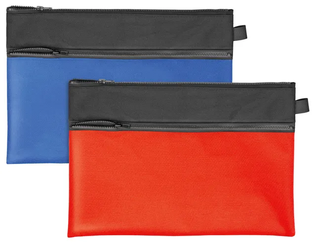veloflex-velobag-combi-transporttasche-din-a4-textil-rot-mit-rei-verschluss image 1