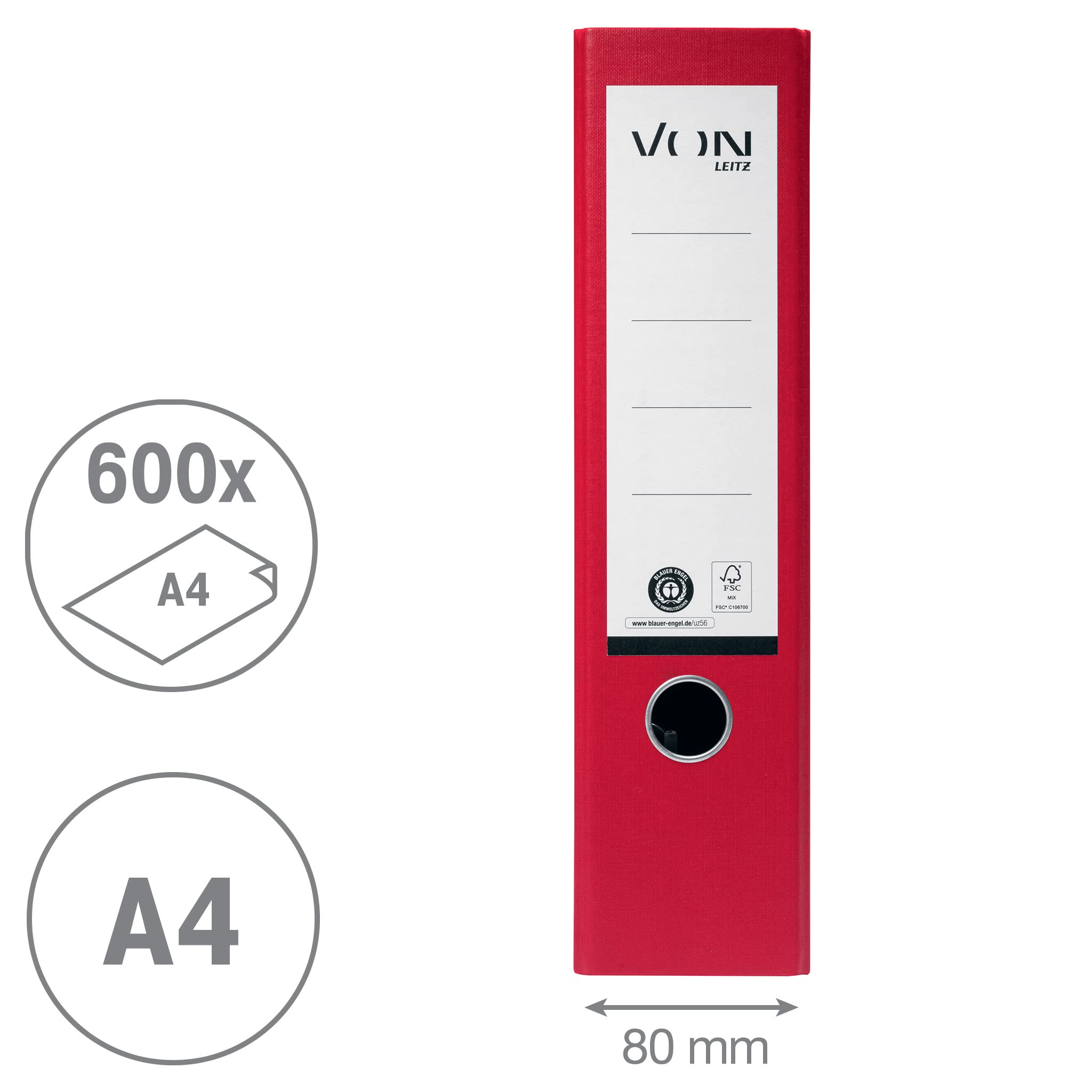 leitz-10531025-ordner-a4-80-mm-rot-5er-pack-aus-100-recyclingkarton image 2