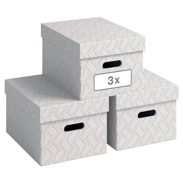 leitz-von-aufbewahrungsbox-mit-deckel-15-l-mittel-wei-3er-set image 1