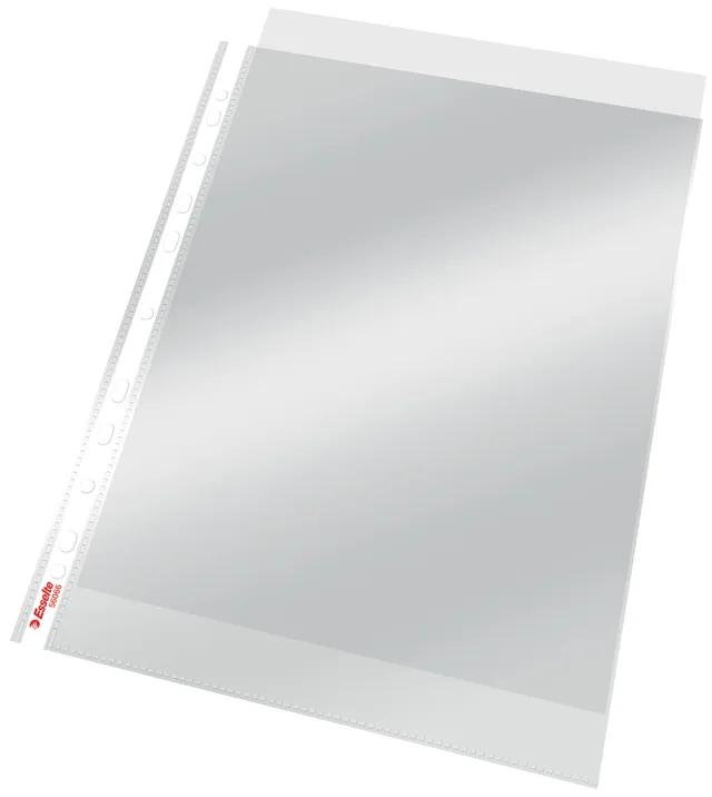 esselte-standard-prospekth-llen-a4-farblos-gl-nzend-100-st-ck-0-055-mm image 1