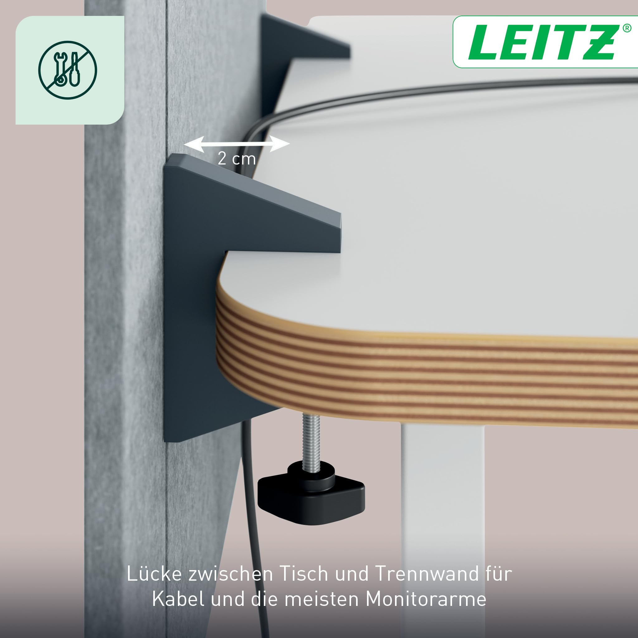 leitz-tischtrennwand-60x70cm-h-henverstellbar-mit-ger-uschd-mpfung image 6