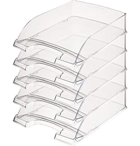 leitz-plus-briefkorb-standard-a4-glasklar-5er-pack-stapelbar image 7