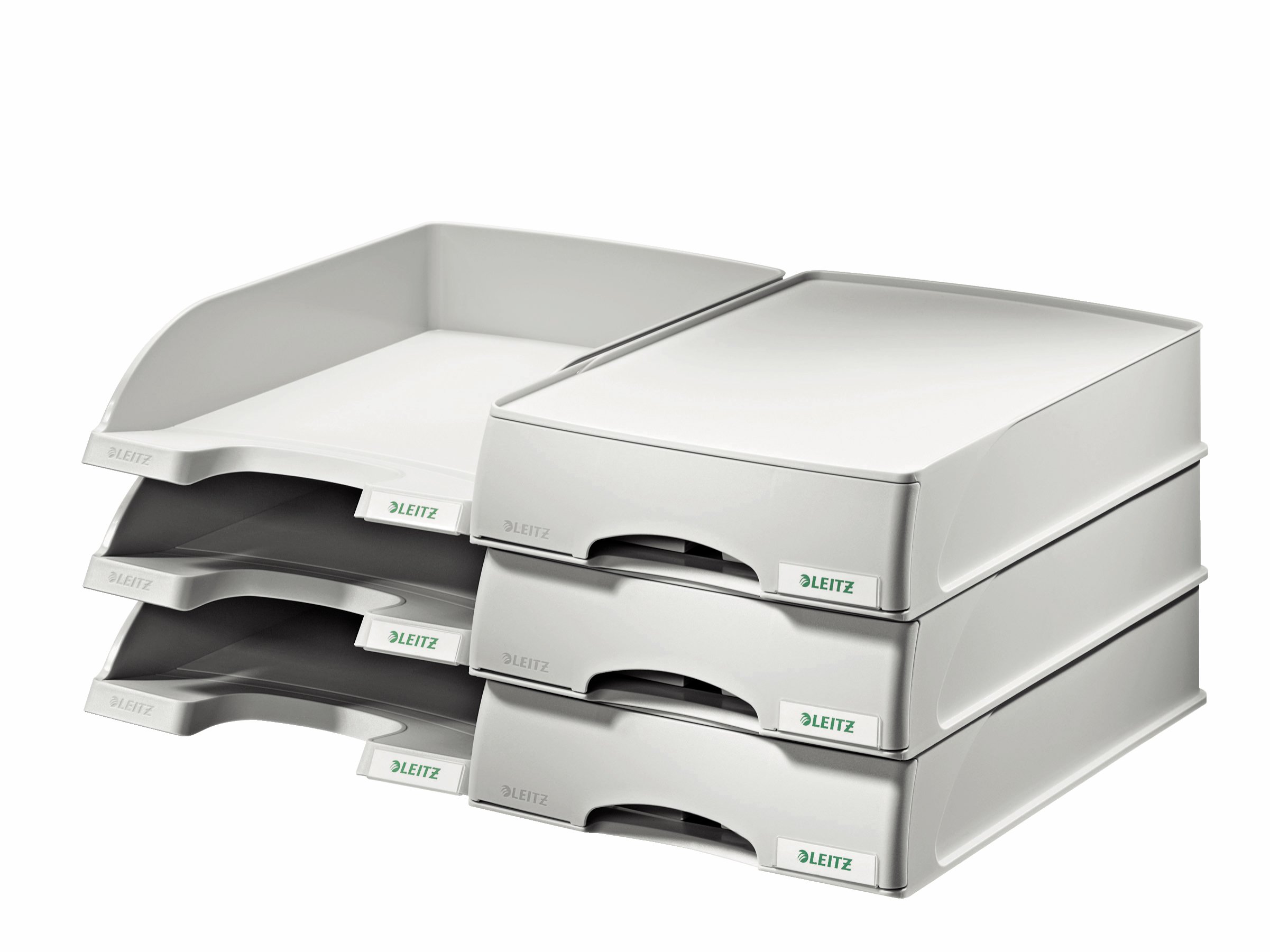 leitz-plus-briefkorb-schublade-a4-4er-pack-grau-52100085 image 5
