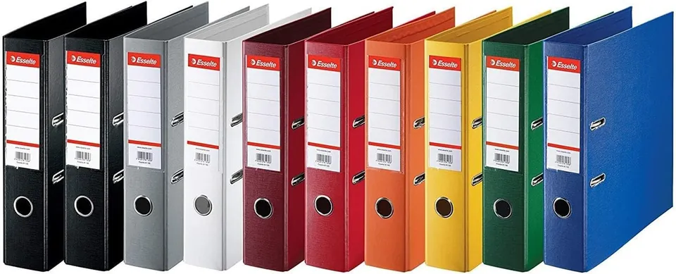 esselte-standard-ordner-a4-75-mm-10er-pack-farbig-sortiert-624177 image 1
