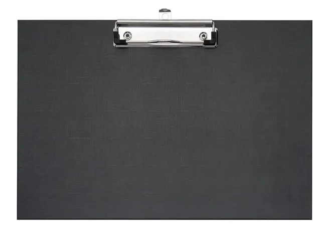 veloflex-schreibplatte-basic-din-a4-quer-pp-schwarz-mit-metallklemme image 1