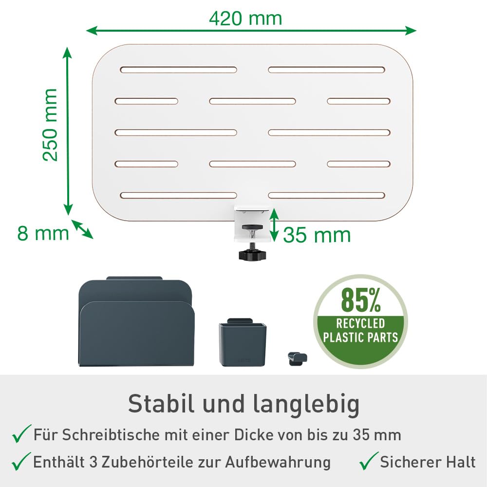 leitz-ergo-kleiner-pegboard-schreibtisch-organizer-42-x-25-cm-wei-65480000 image 2