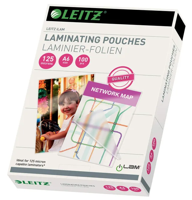 leitz-ilam-hei-laminierfolien-a6-125-mic-gl-nzend-100-st-ck-33806 image 1