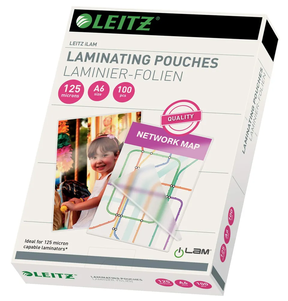leitz-ilam-hei-laminierfolien-a6-125-mic-gl-nzend-100-st-ck-33806 image 1