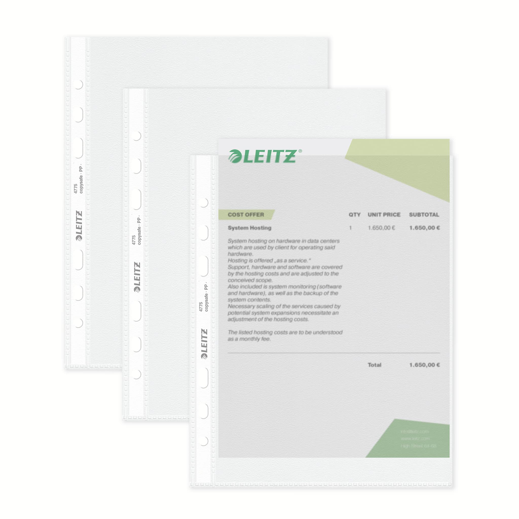 leitz-standard-prospekth-llen-a5-glasklar-gl-nzend-15-st-ck image 1