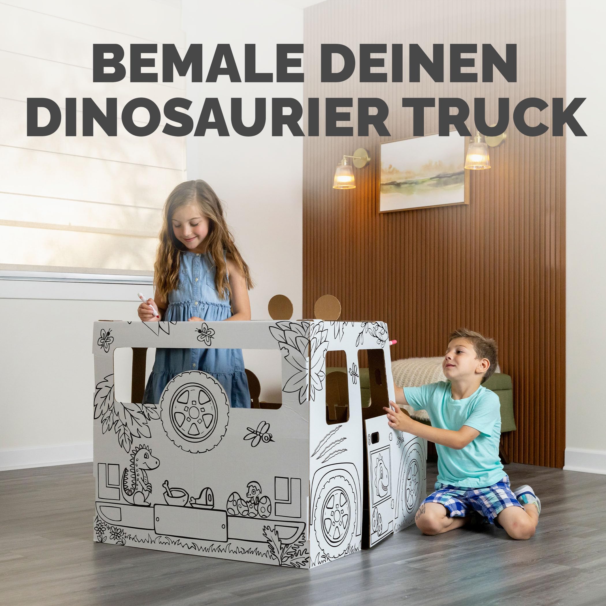 bankers-box-dinosaurier-truck-spielhaus-xl-aus-pappe-zum-ausmalen image 6