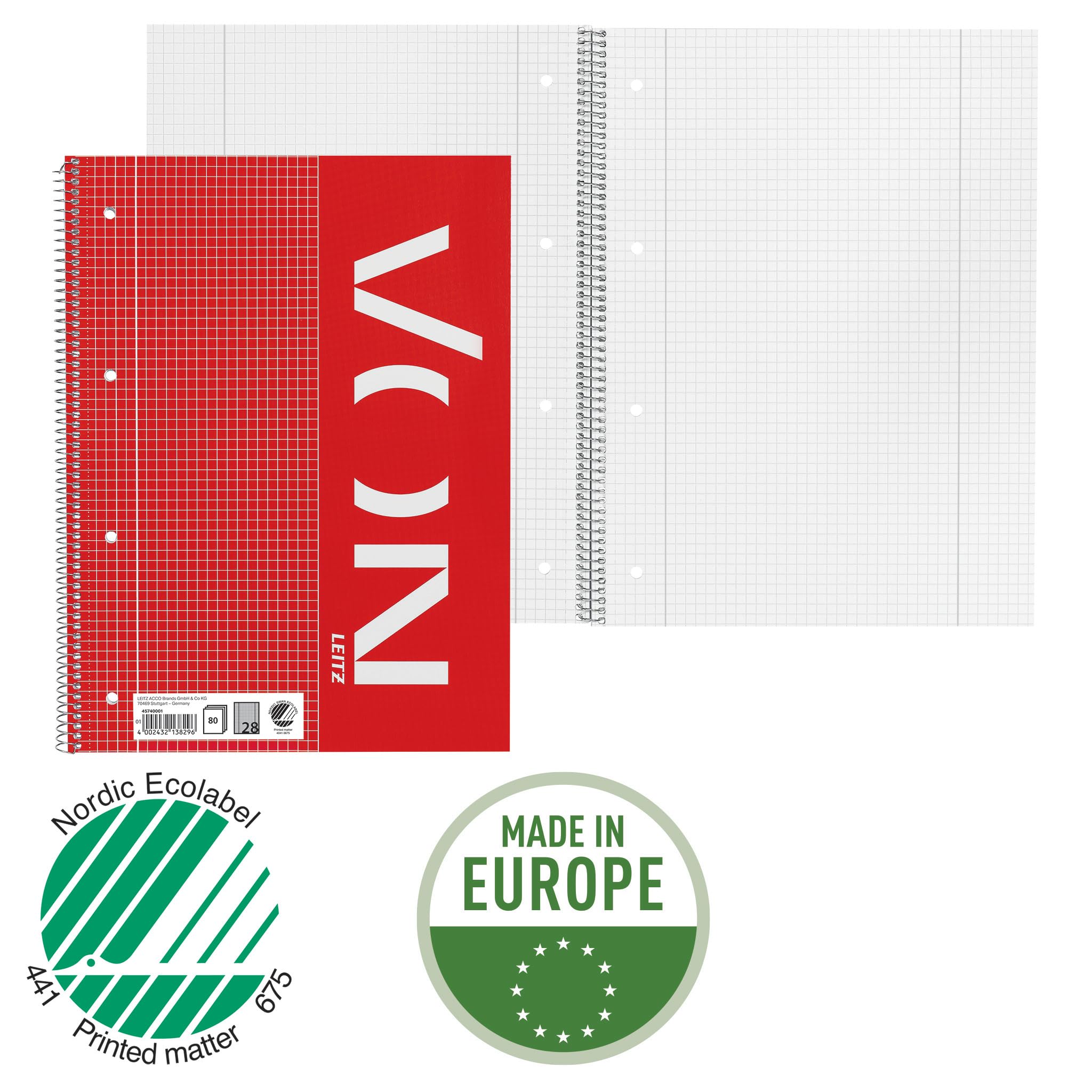 von-leitz-collegeblock-a4-kariert-mit-doppelrand-5er-pack-45740001 image 3