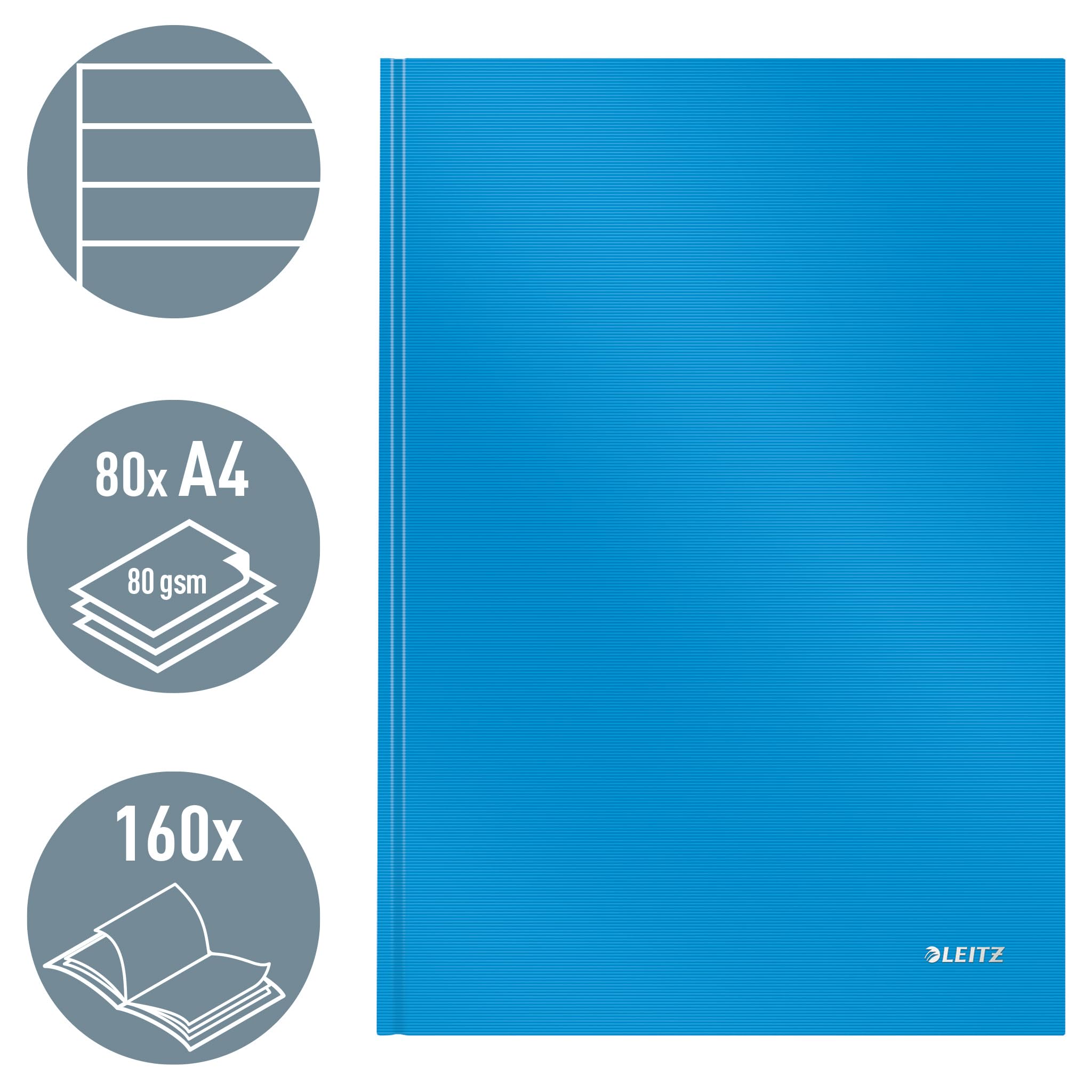leitz-solid-a4-notizbuch-liniert-hardcover-hellblau-46650030 image 2
