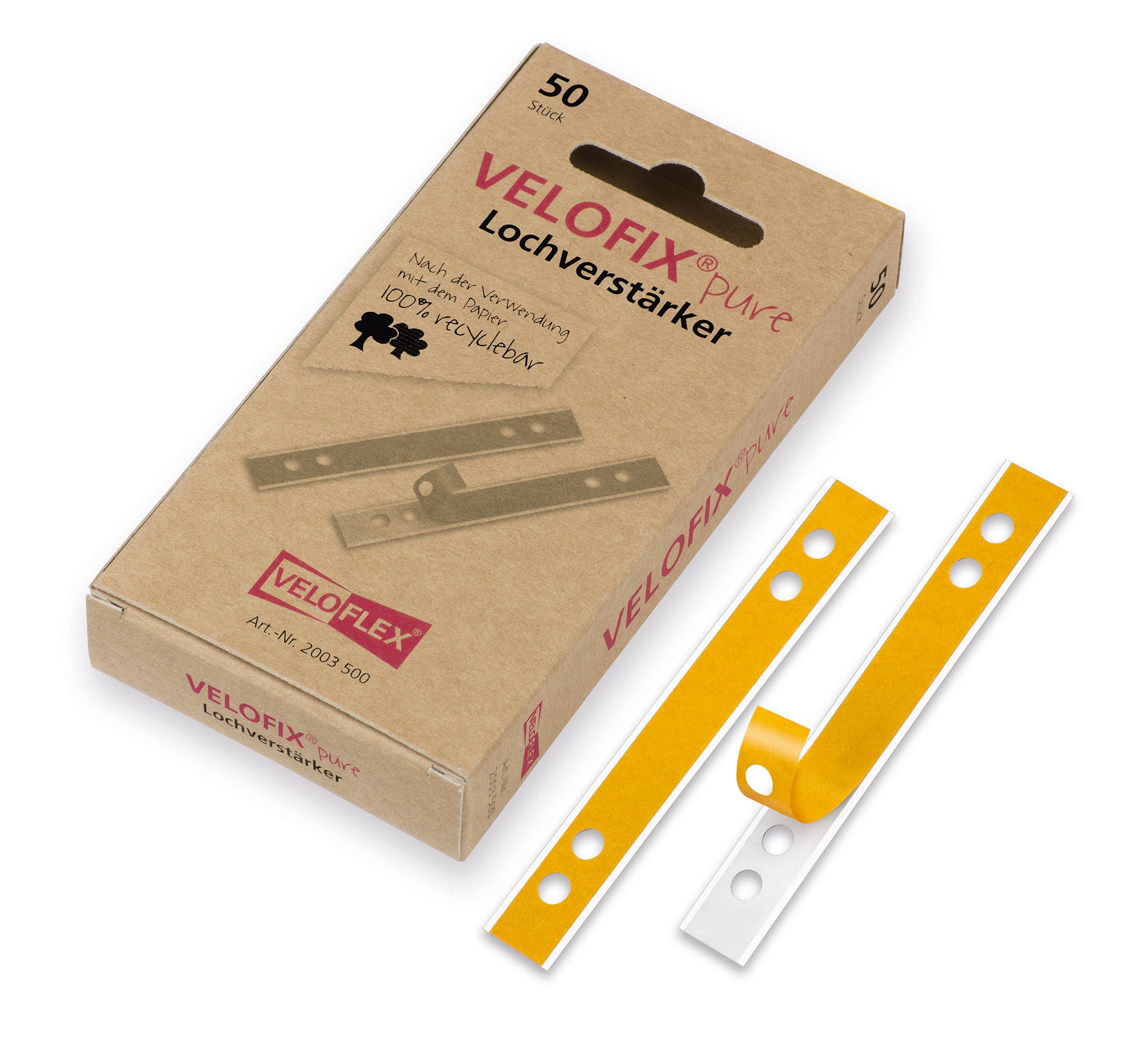 velofix-pure-lochverst-rker-105-x-15-mm-selbstklebend-wei-50er-pack image 1