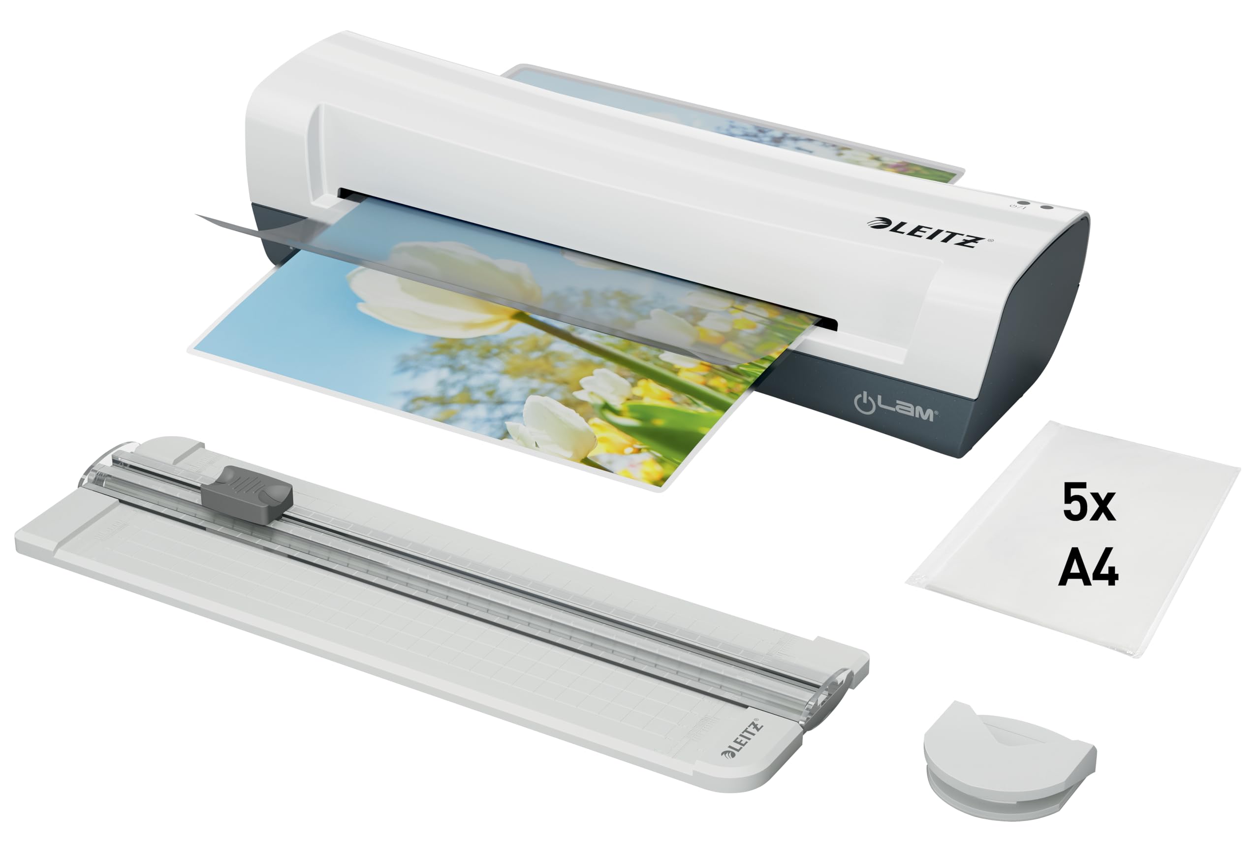 leitz-ilam-home-4-in-1-a4-laminierger-t-set-mit-schneider-75-125-mikron-wei-7434 image 1