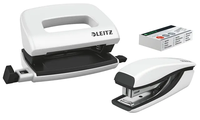 leitz-nexxt-wow-mini-locher-heftger-t-set-f-r-10-blatt-perlwei image 1