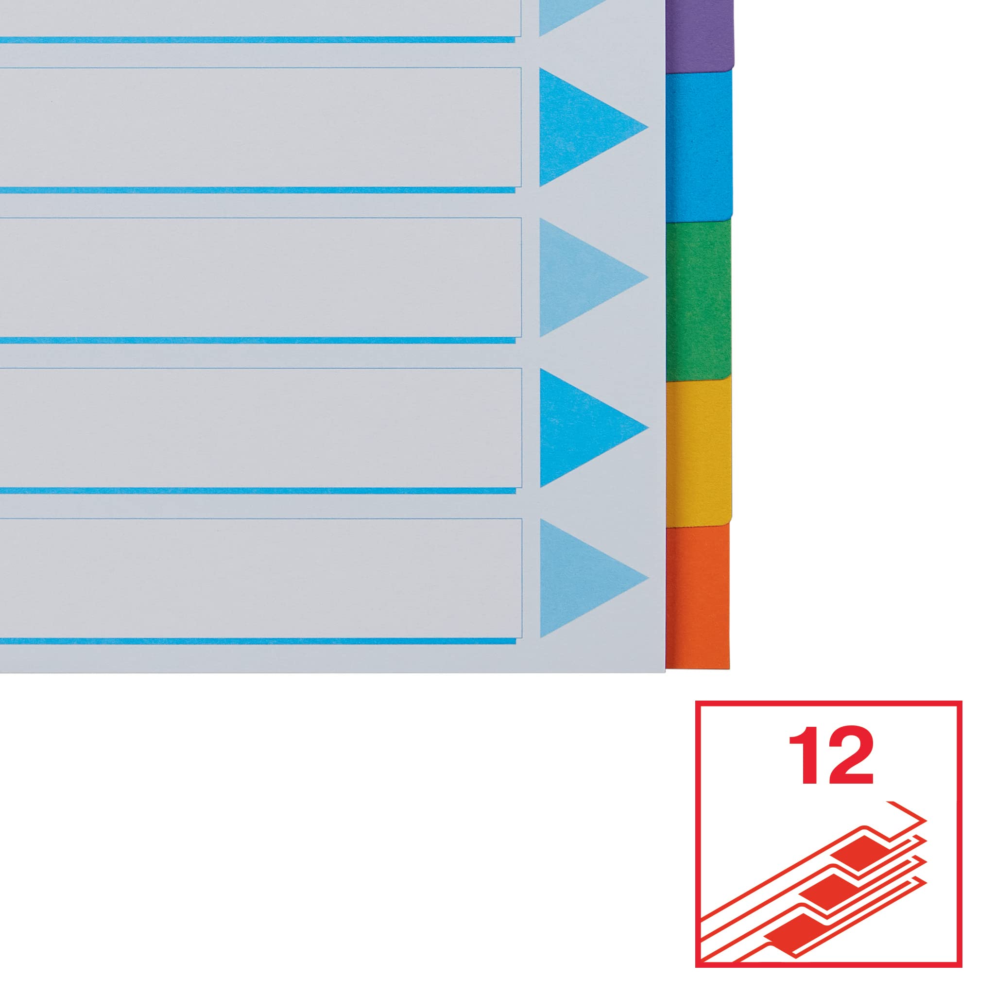 esselte-register-a4-12-teilig-mehrfarbig-recyclingkarton-mit-deckblatt image 3