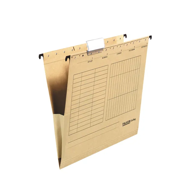 falken-25x-h-ngetasche-recycling-din-a4-mit-leinenfr-schen-braun image 1