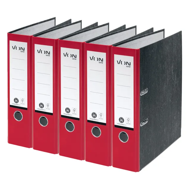 leitz-10531025-ordner-a4-80-mm-rot-5er-pack-aus-100-recyclingkarton image 1