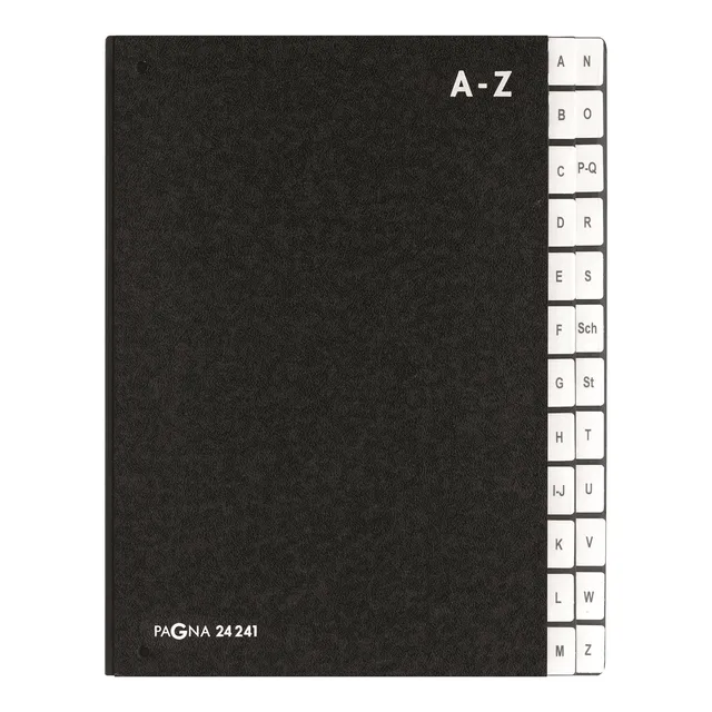 pagna-pultordner-classic-24-f-cher-a-z-schwarz-a4-ordnungsmappe image 1