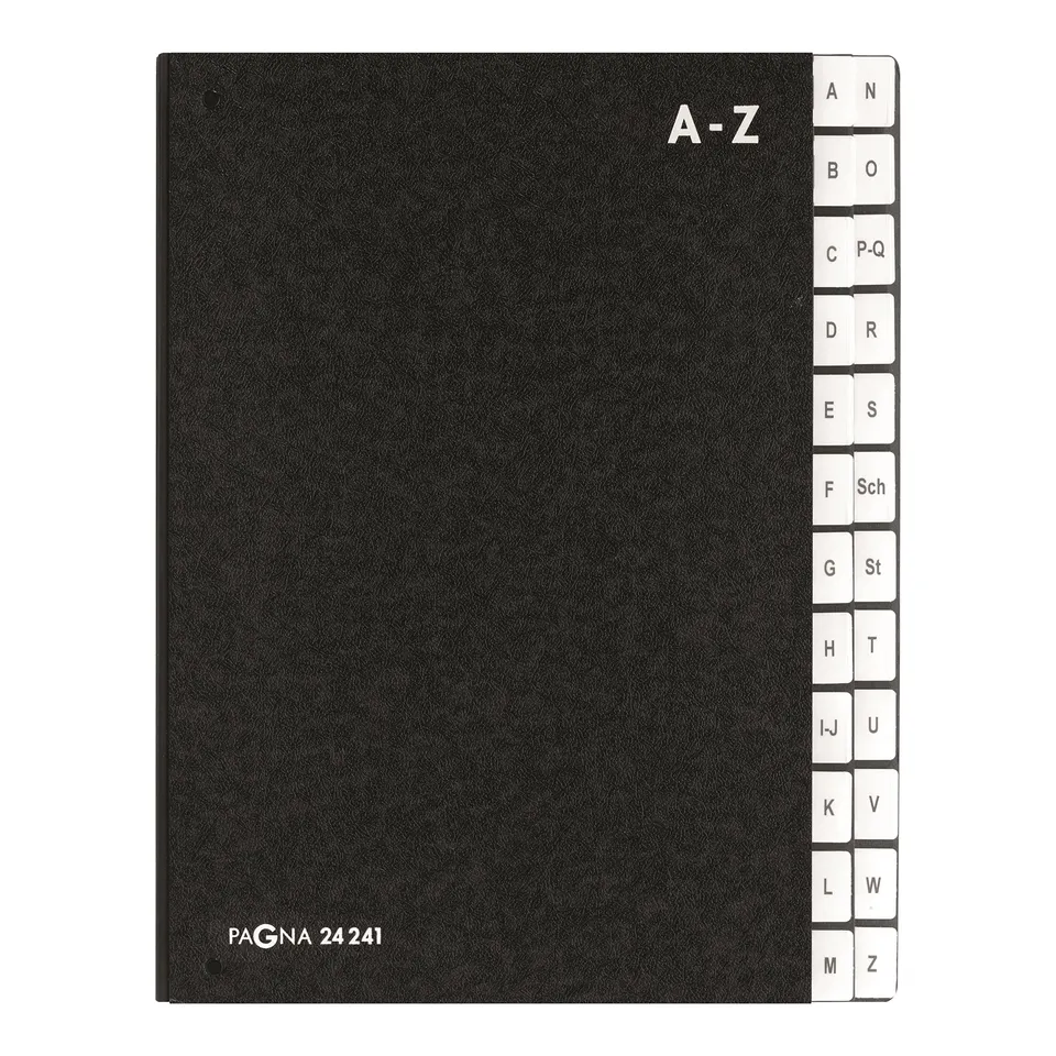 pagna-pultordner-classic-24-f-cher-a-z-schwarz-a4-ordnungsmappe image 1