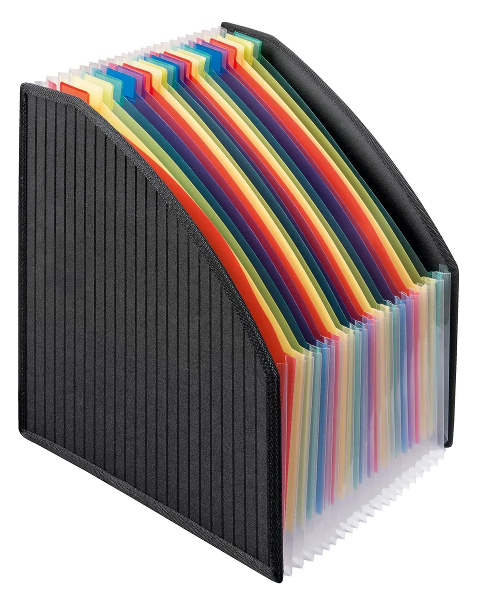 veloflex-velobag-stehsammler-f-cherbox-din-a4-schwarz-23-bunte-f-cher image 1