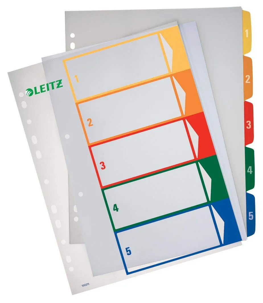 leitz-plus-register-a4-1-5-berbreite-wei-mehrfarbig-12910000 image 1
