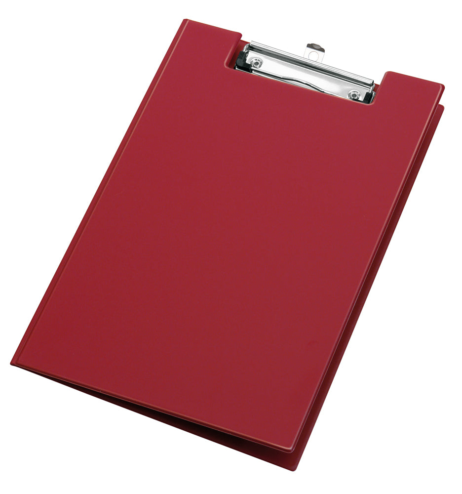 veloflex-clipboard-din-a4-pvc-folie-mit-spezialklammer-und-klarsichttasche-rot image 2