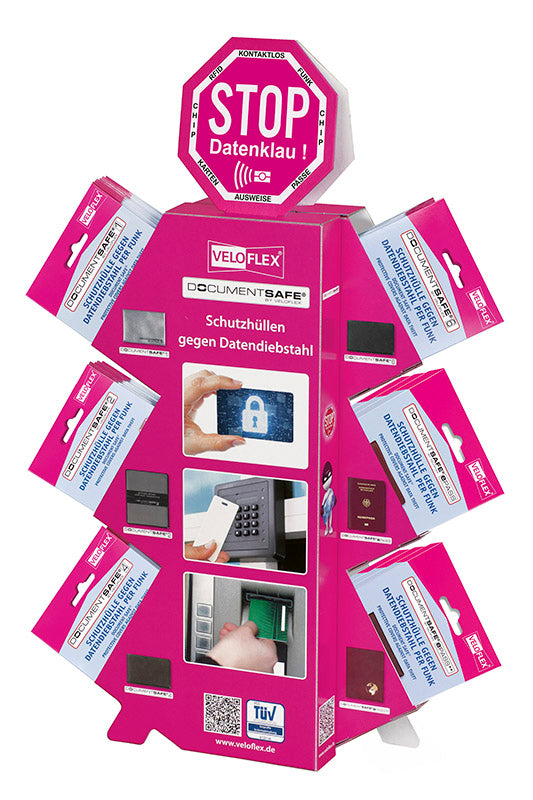 veloflex-document-safe-schutzh-llen-display-karton-display-mit-topper-6-sorten image 1