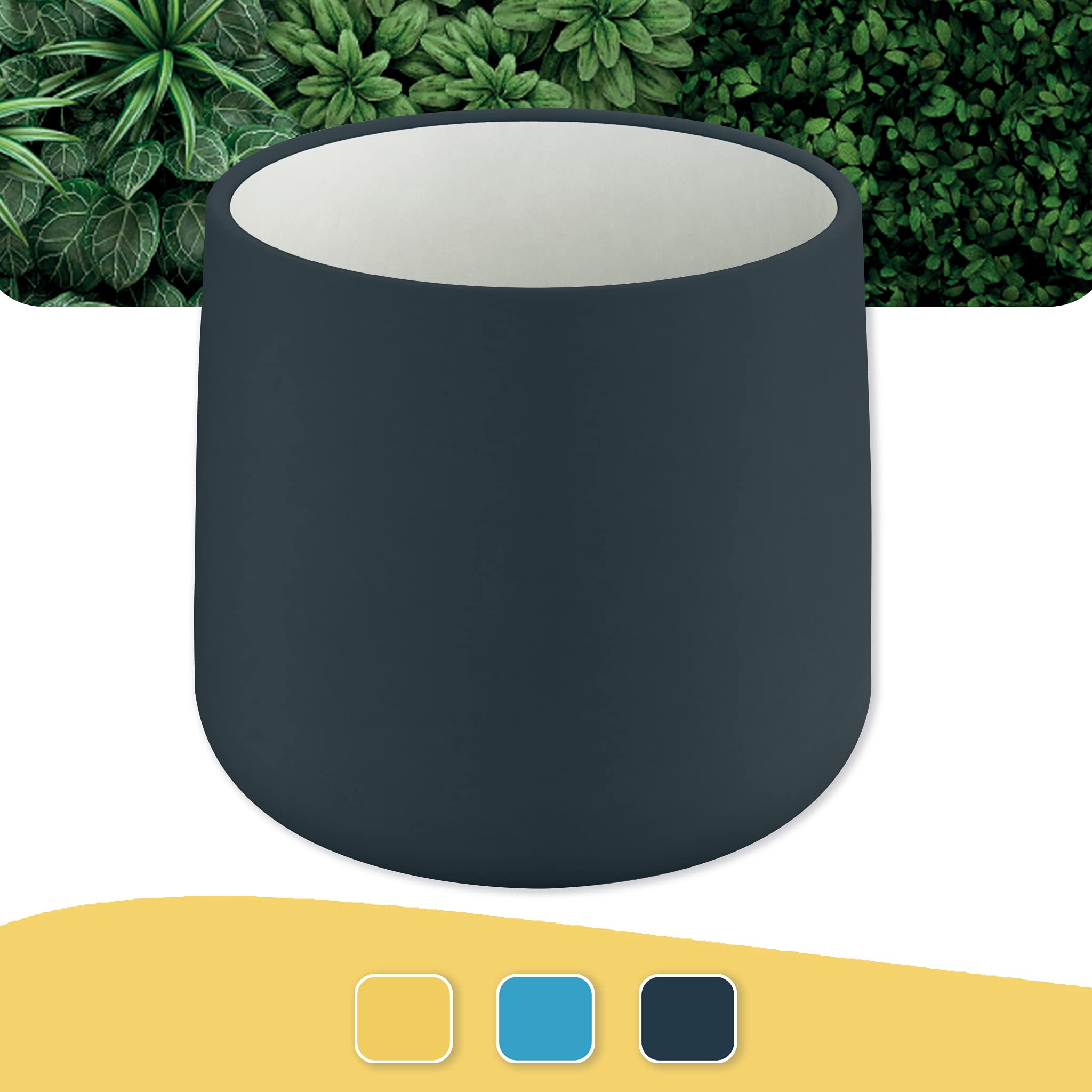 leitz-cosy-keramik-blumentopf-53310089-pflanzentopf-samtgrau-143-x-122-x-130-mm image 2