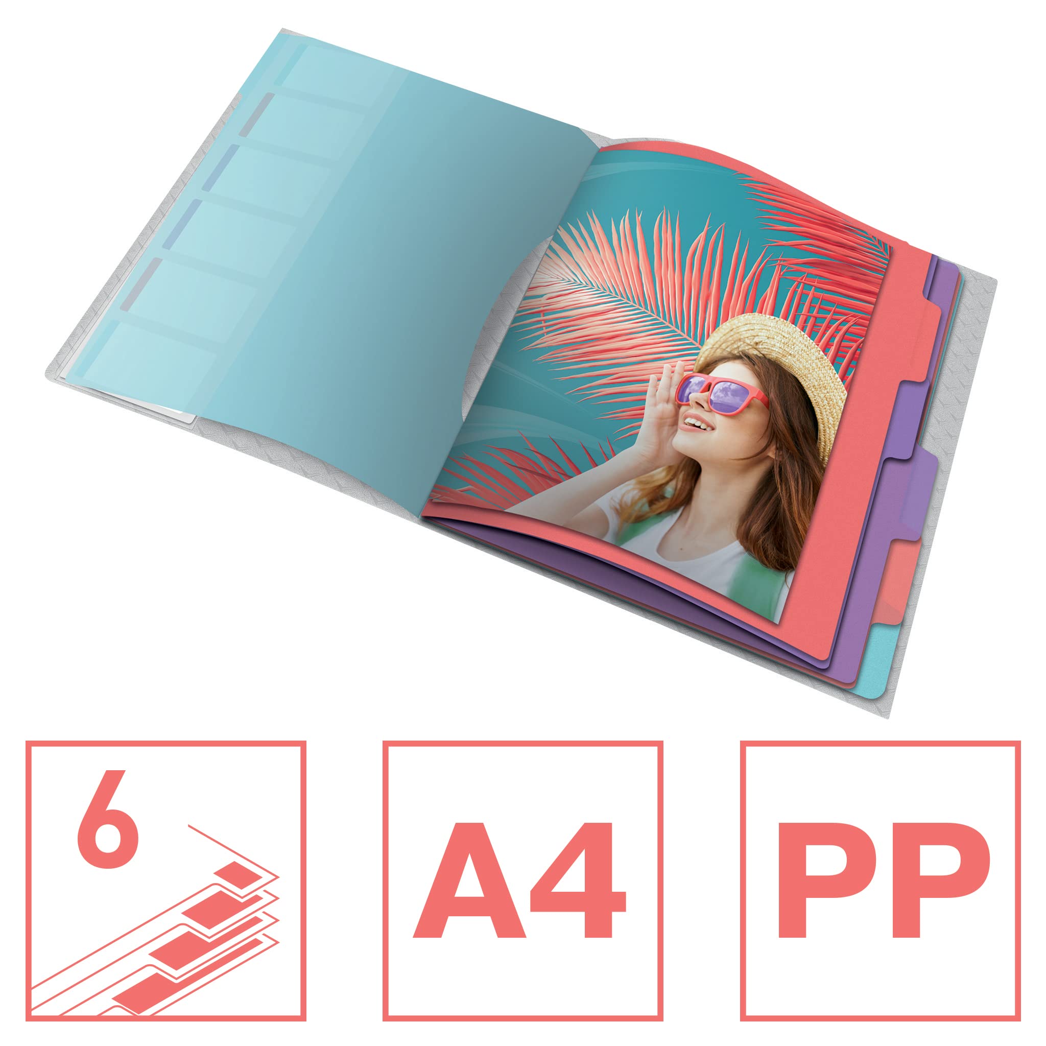 esselte-colour-breeze-projektordner-a4-mehrfarbig-6-taben-626255 image 2