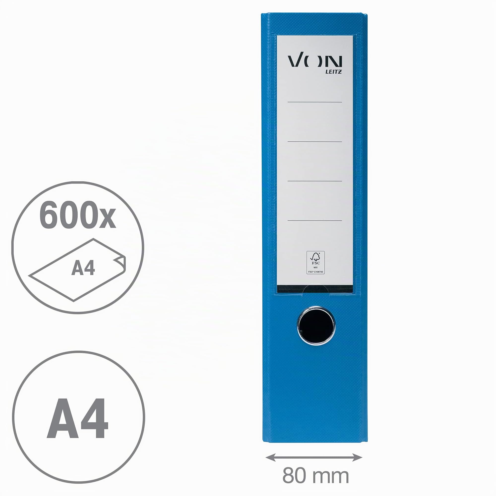 leitz-von-ordner-a4-80-mm-blau-5er-pack-10551035 image 2