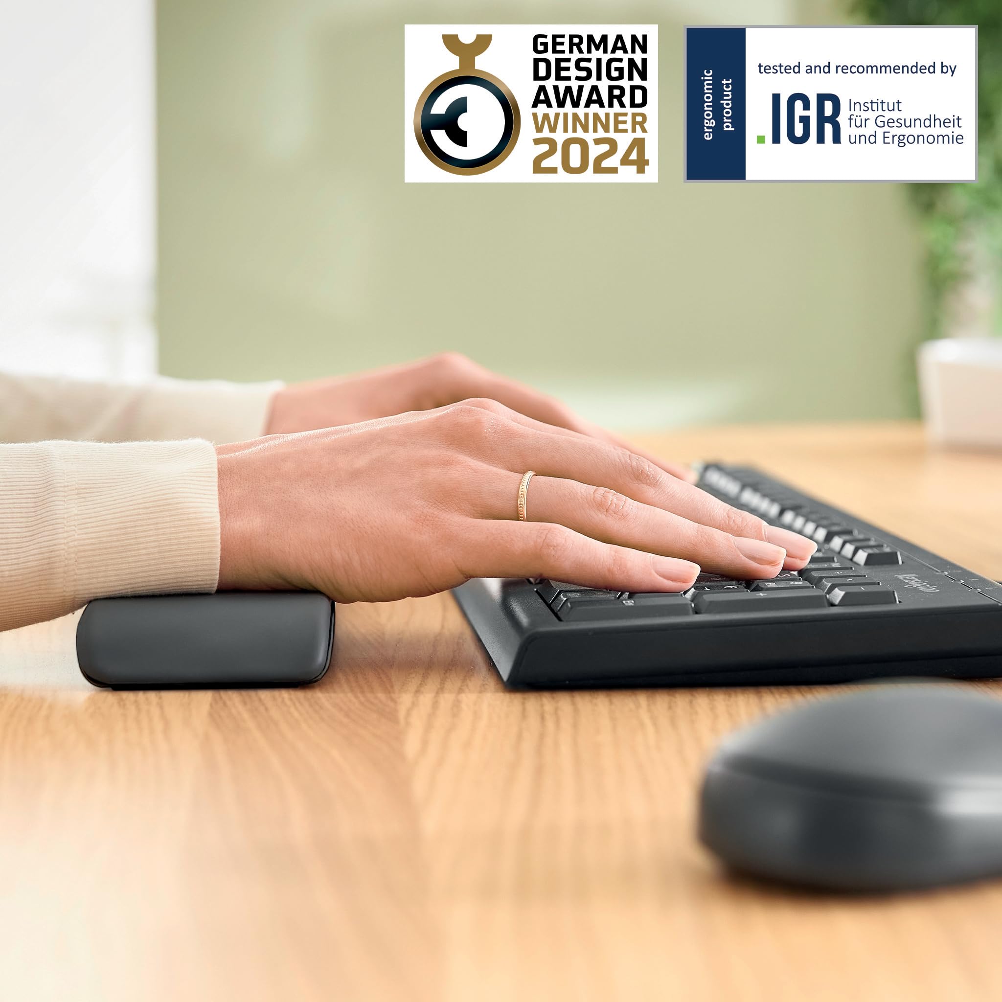 leitz-ergo-handgelenkauflage-f-r-tastatur-65230089-samtgrau image 2
