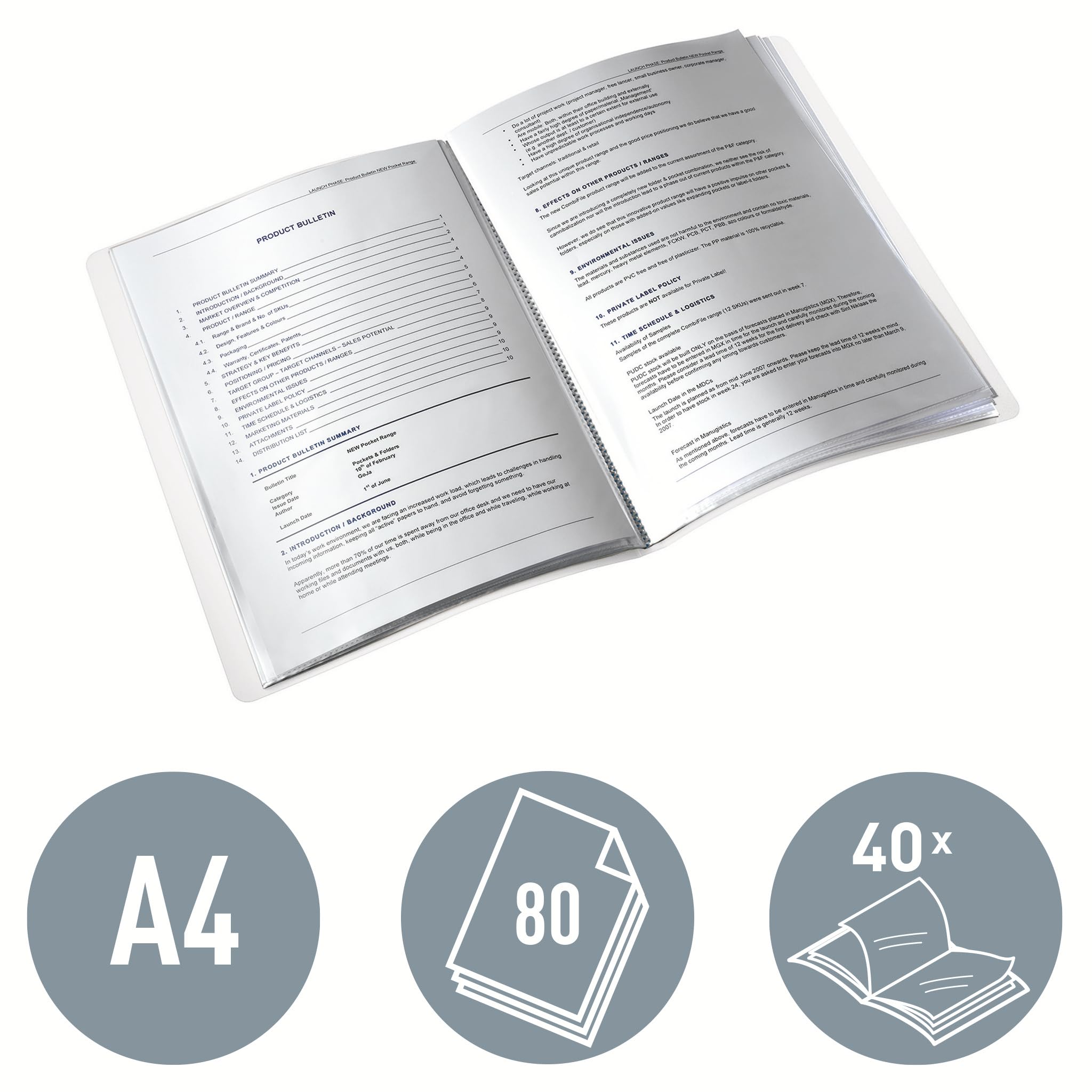 leitz-wow-sichtbuch-a4-46320095-mit-40-h-llen-f-r-80-blatt-schwarz image 3