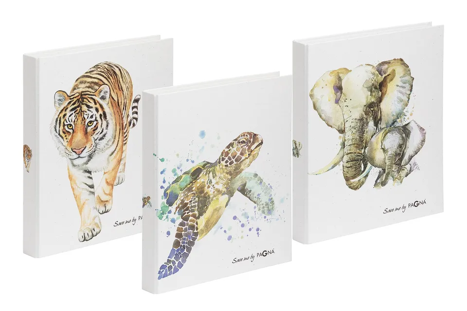 pagna-save-me-no-3-ringbuch-a4-9er-pack-sortiert-tiger-schildkr-te-elefant image 1