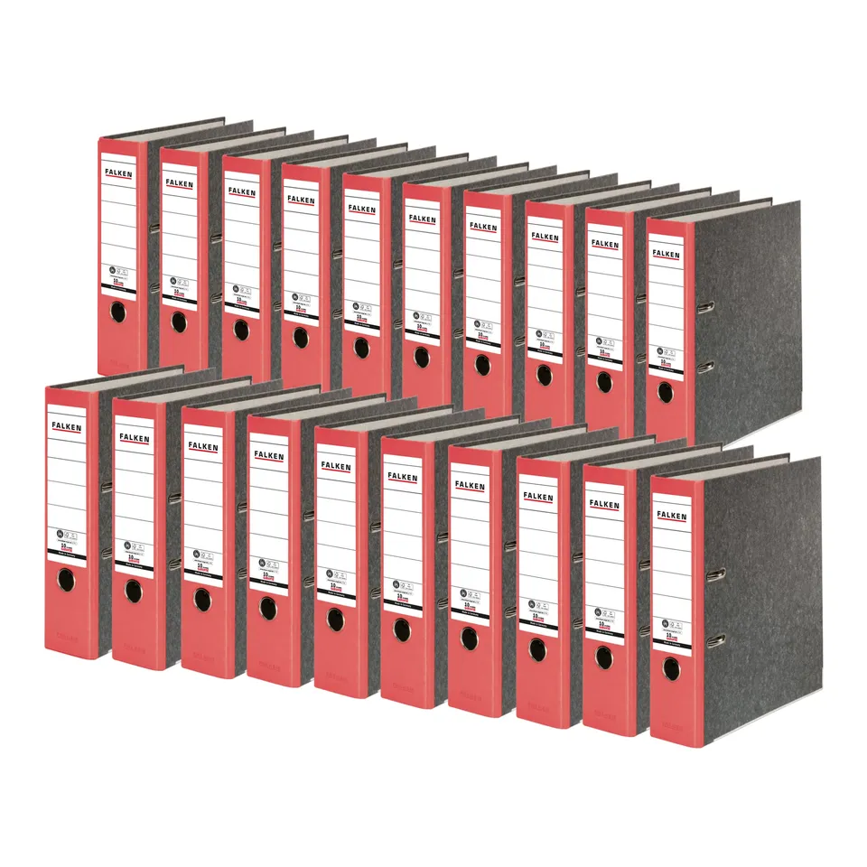 falken-recycling-ordner-din-a4-8-cm-rot-20er-pack-wolkenmarmor image 1