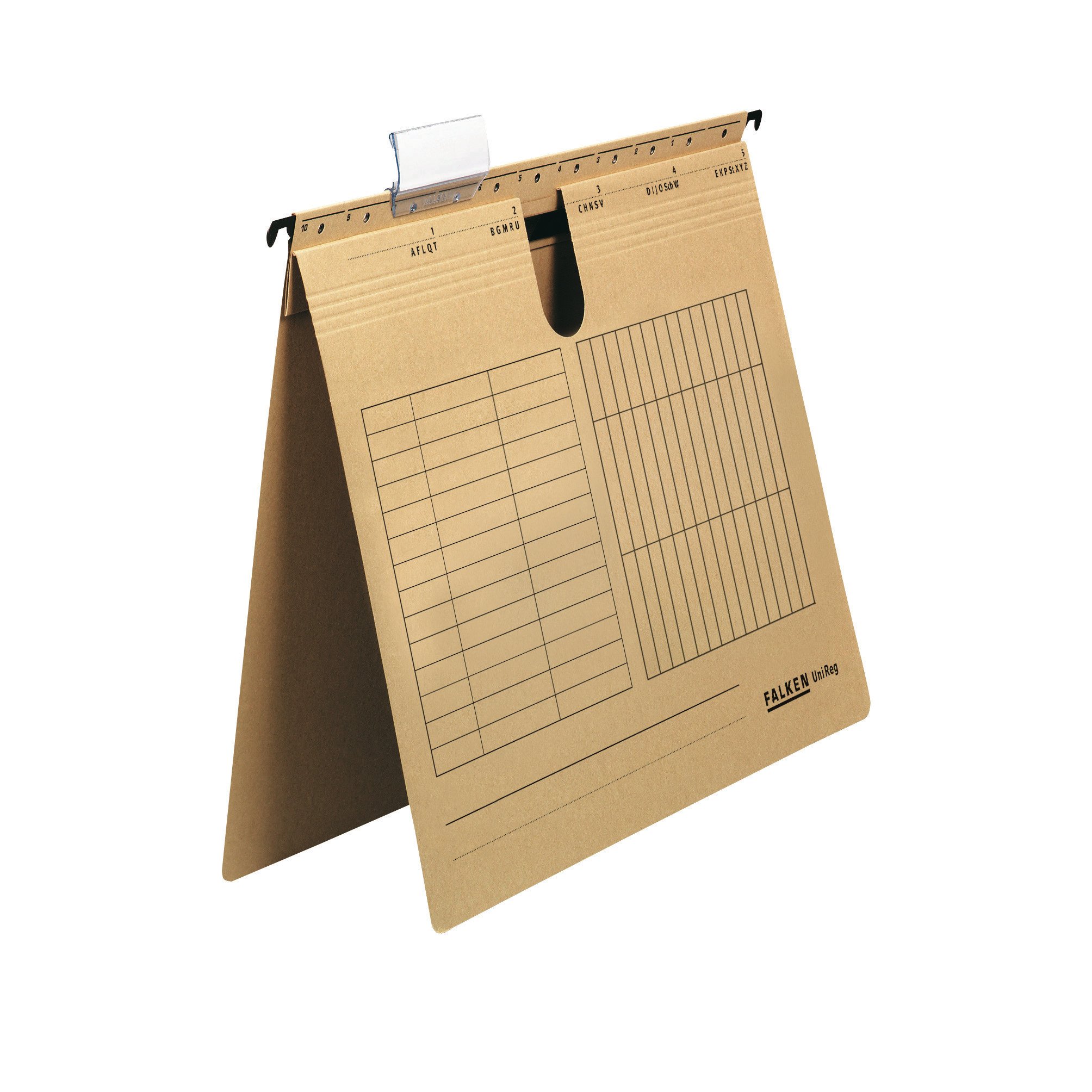 falken-h-ngehefter-recycling-a4-braun-25er-pack-kaufm-nnische-heftung image 1