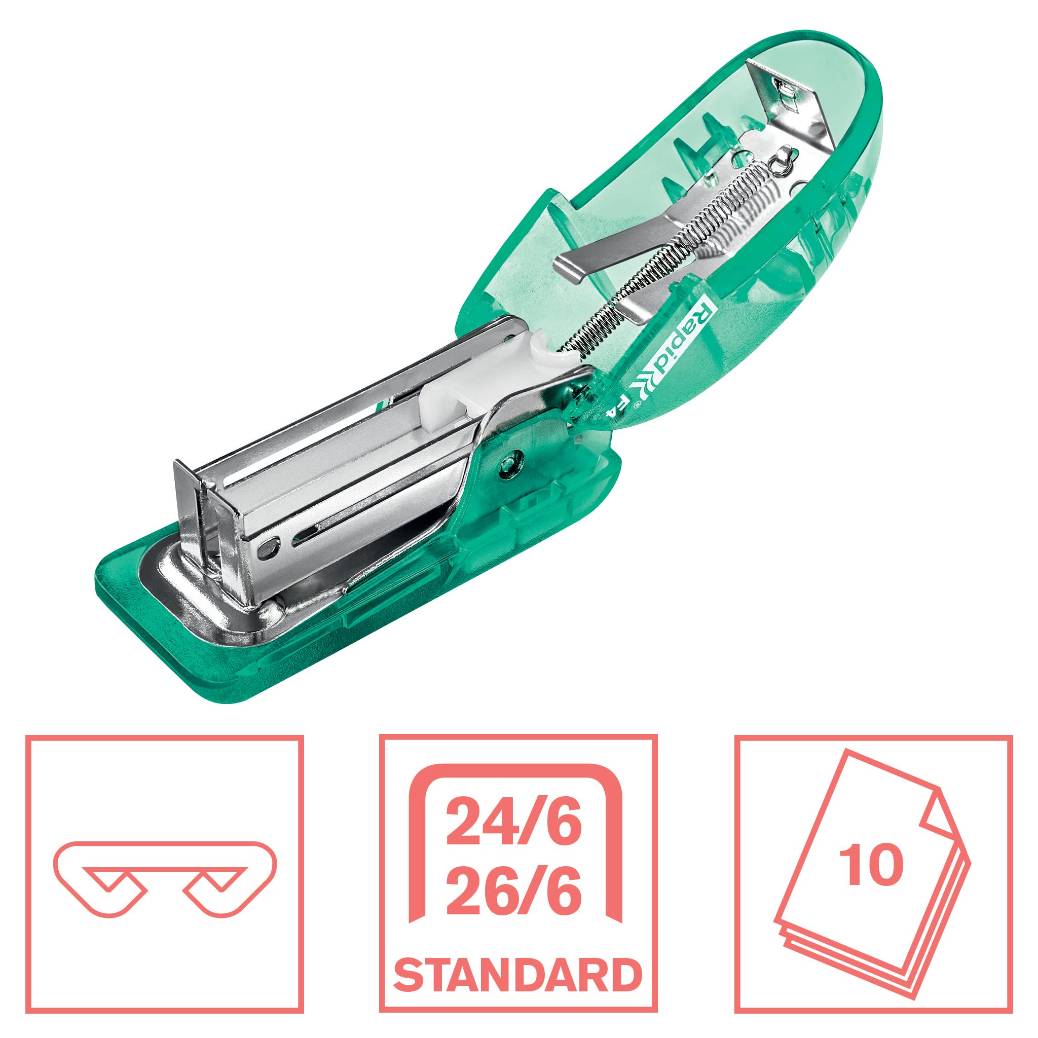 esselte-rapid-mini-tacker-colour-breeze-gr-n-10-blatt-inkl-1000-klammern image 2