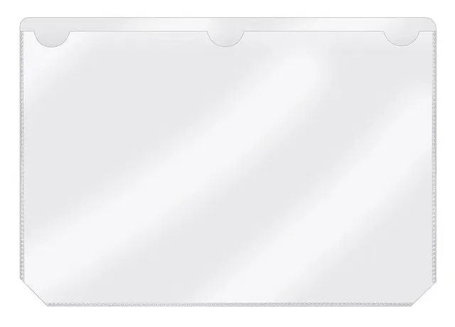 veloflex-selbstklebende-kennzeichnungstasche-pvc-220-x-145-mm-transparent image 1