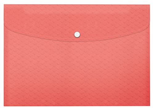 esselte-colour-breeze-a4-dokumententasche-mit-druckknopf-3er-set-koralle image 7