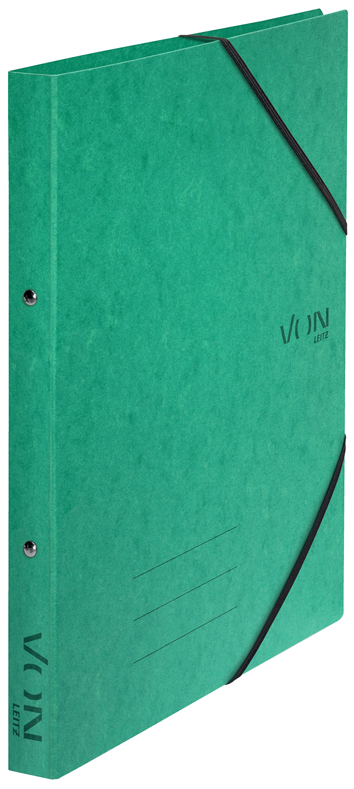 von-leitz-ringbuch-a4-karton-2-ringe-25-mm-gr-n-5-st-ck-f-r-140-blatt image 1