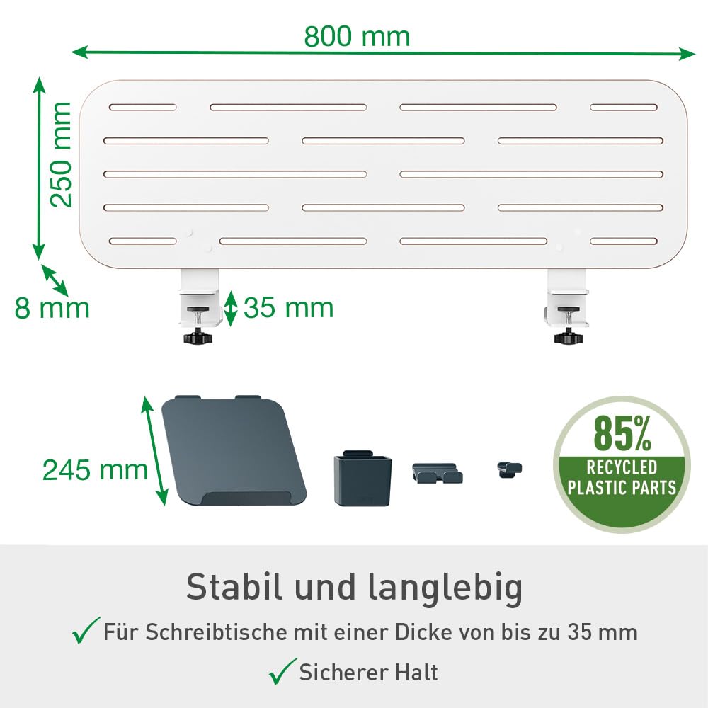 leitz-ergo-pegboard-schreibtisch-organizer-80-x-25-cm-mit-laptop-halterung-wei image 5
