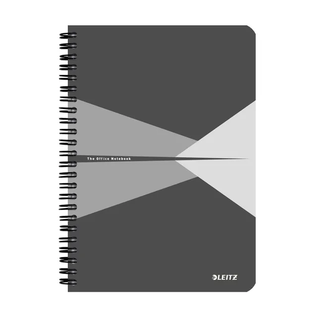 leitz-office-collegeblock-a5-kariert-44980085-mit-spiralbindung-grau image 1