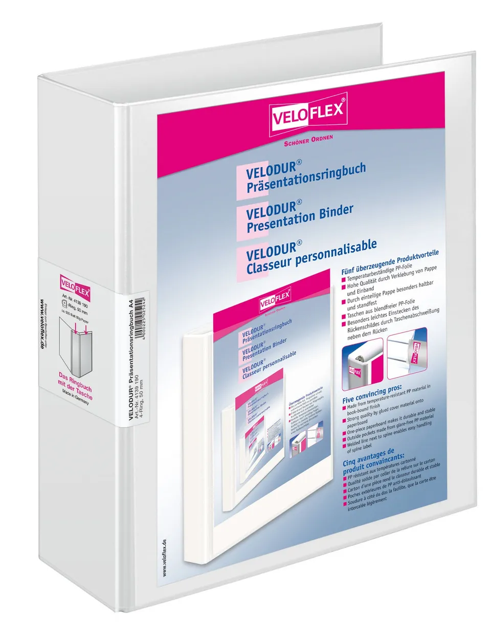 veloflex-velodur-pr-sentationsringbuch-din-a4-50-mm-4-d-ring-wei image 1