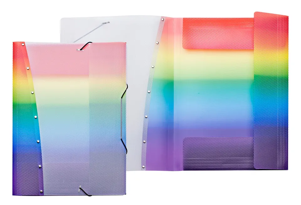 veloflex-sammelmappe-rainbow-diamond-din-a3-pp-mit-gummizug image 1