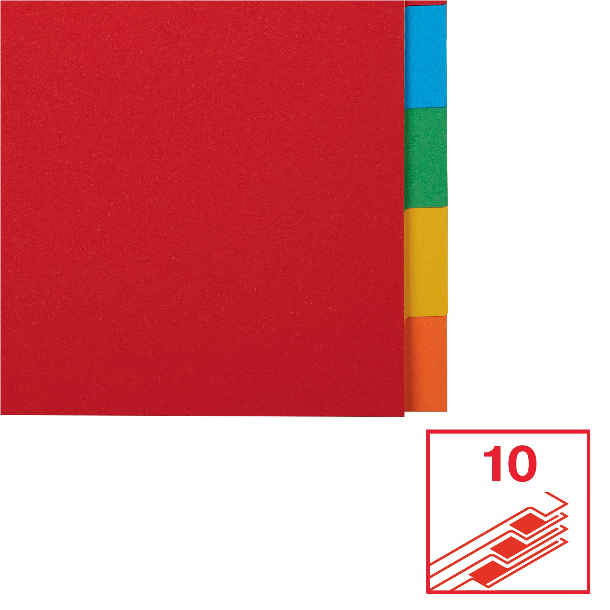 esselte-register-a4-10-trennbl-tter-mit-farbigen-taben-recyclingkarton-100201 image 3
